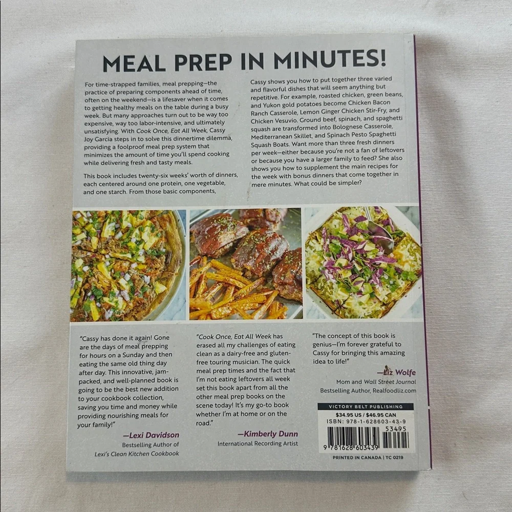 Cook Once,‎ Eat All Week by Cassy Joy Garcia | Meal Prep Cookbook | Gluten-Free